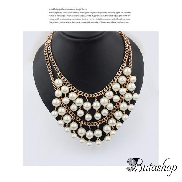 РАСПРОДАЖА! Двойное жемчужное ожерелье - www.butashop.com