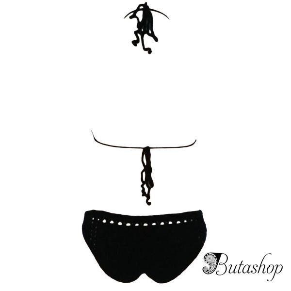 Купальник монокини с вязанными элементами - www.butashop.com