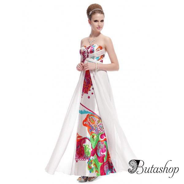 РАСПРОДАЖА! Вечернее длинное платье с принтом - www.butashop.com