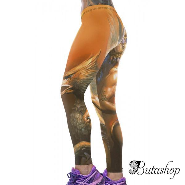 Леггинсы с принтом мифологической богини - www.butashop.com