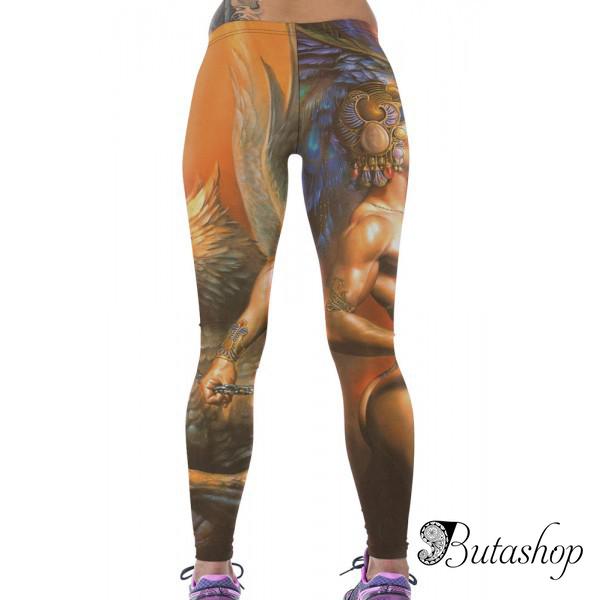Леггинсы с принтом мифологической богини - www.butashop.com