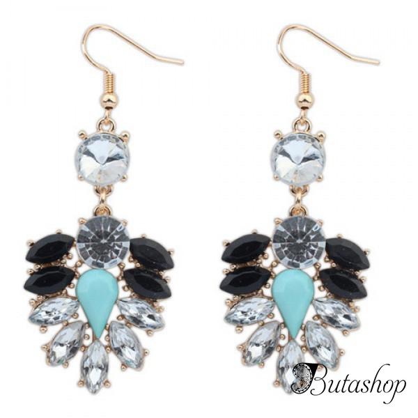 РАСПРОДАЖА! Богемные серьги со стразами - www.butashop.com
