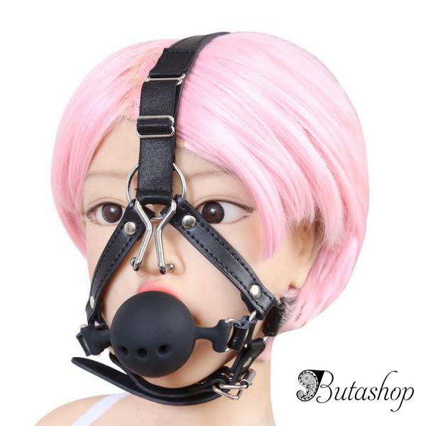 Силиконовый кляп с крючками для носа - www.butashop.com