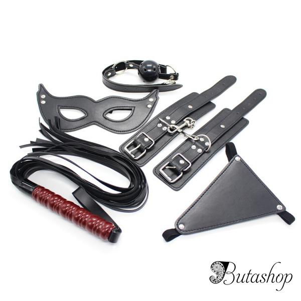 Бдсм кожаный набор из 5 предметов - www.butashop.com