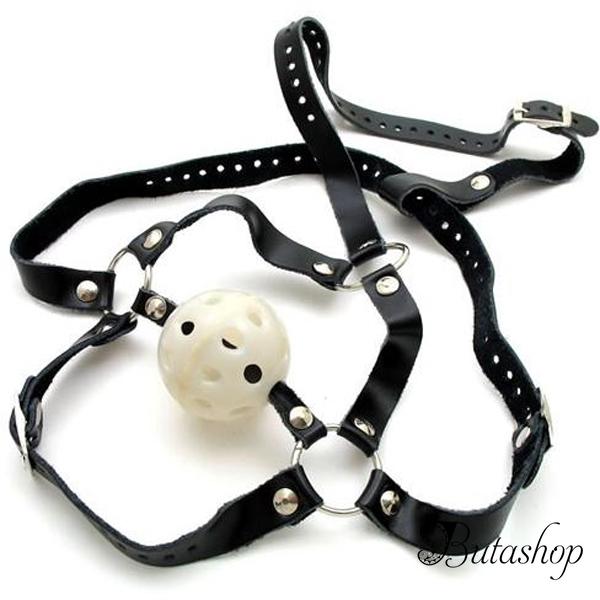 Кожаный намордник с кляпом - www.butashop.com
