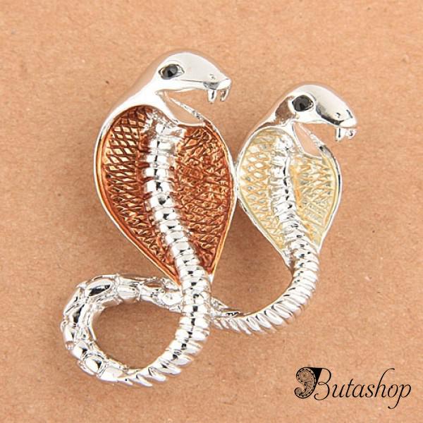 РАСПРОДАЖА! Брошь - Двухглавая змея - www.butashop.com