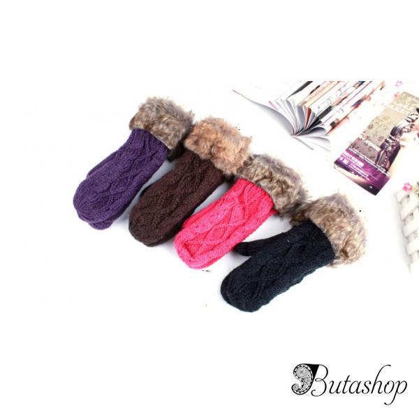 РАСПРОДАЖА! Теплые вязаные рукавички - www.butashop.com