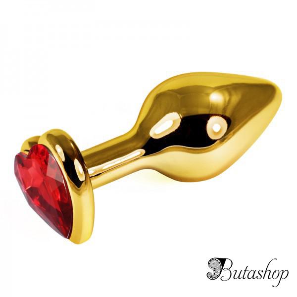 Золотая анальная пробка - www.butashop.com