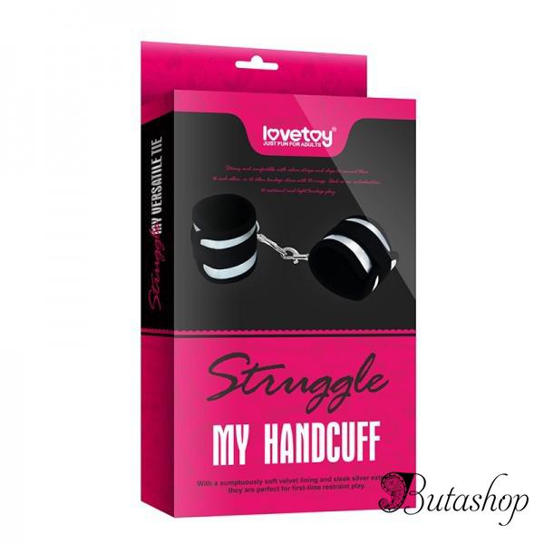 Наручники черные с липучками и зажимами - www.butashop.com