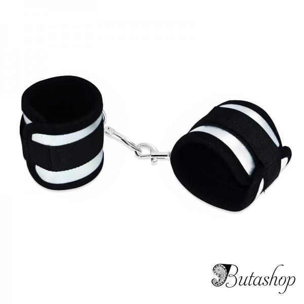 Наручники черные с липучками и зажимами - www.butashop.com