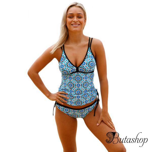 Светло синий купальный костюм с Push Up - www.butashop.com