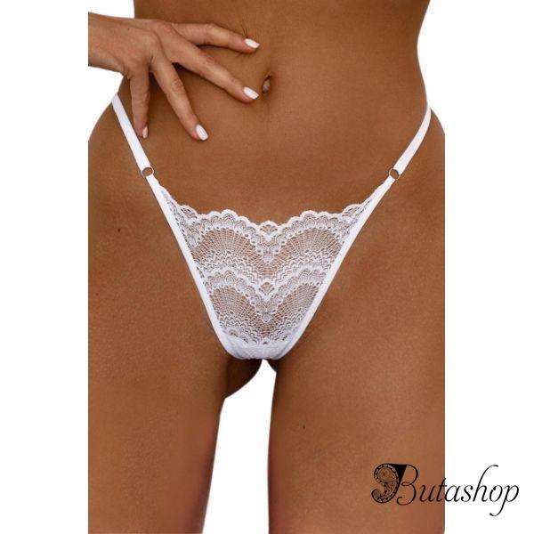 White Watch The Back Lace Panty - www.butashop.com