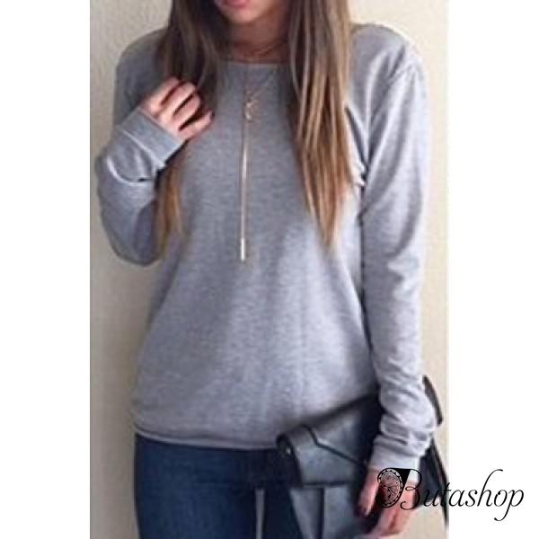 Трикотажная кофточка с открытой спиной - www.butashop.com