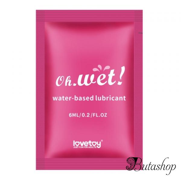 Любрикант на водной основе OhWet, 6мл - www.butashop.com