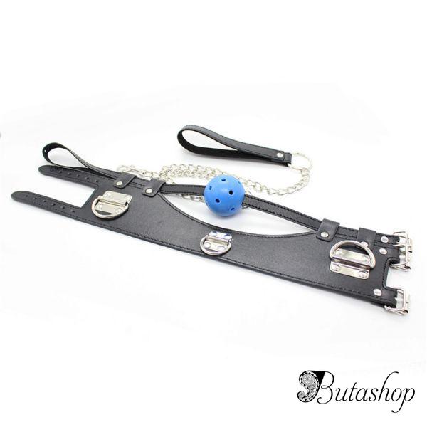 Широкий ошейник с кляпом - www.butashop.com