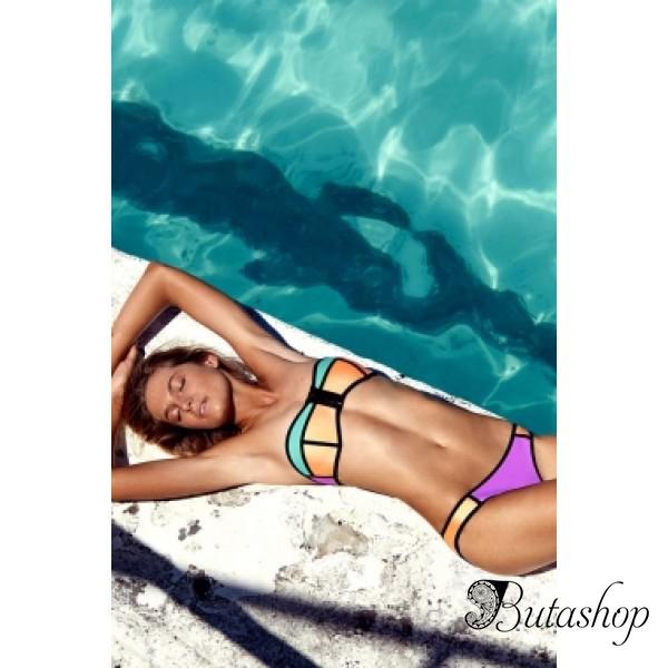 Трехцветный купальний комплект - www.butashop.com