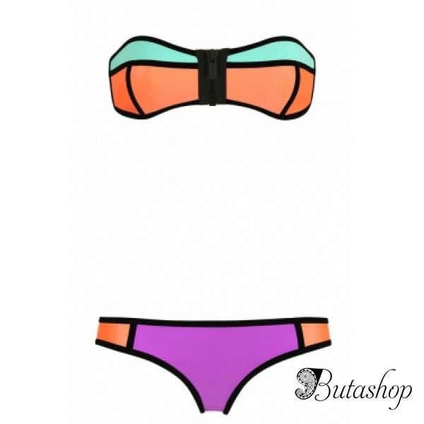 Трехцветный купальний комплект - www.butashop.com