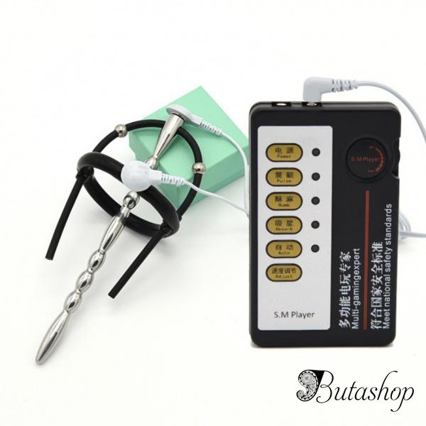 Электро-секс стимулирующие кольцо + пробка для пениса - www.butashop.com