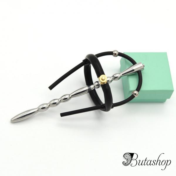 Электро-секс стимулирующие кольцо + пробка для пениса - www.butashop.com