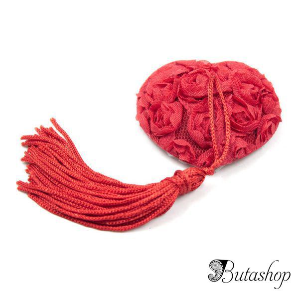 Красные стикини с кисточками - www.butashop.com