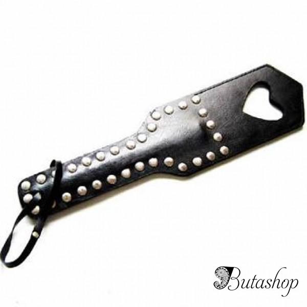 Черная шлепалка с сердечком - www.butashop.com
