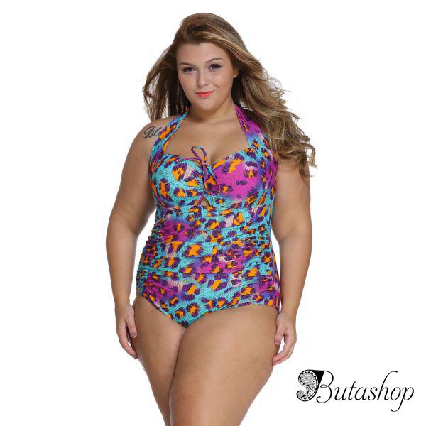 Яркий леопардовый купальник Plus Size - www.butashop.com