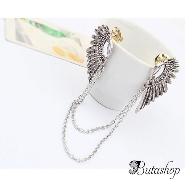 РАСПРОДАЖА! Золотистое ожерелье с крылышками - www.butashop.com