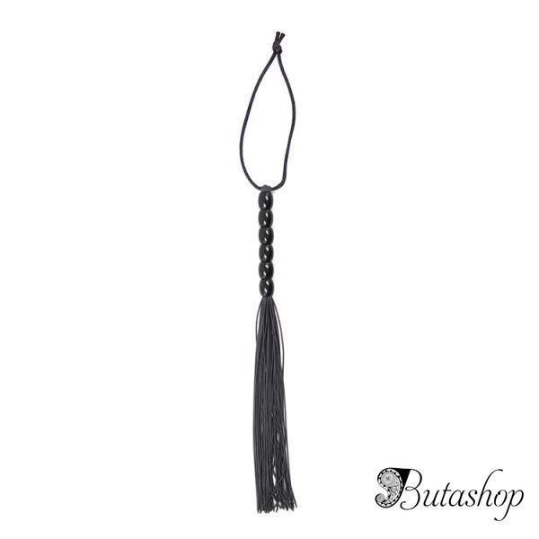Черная резиновая маленькая плеть - www.butashop.com
