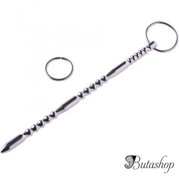 Катетер для уретры с шариковыми перегородками серебряный - www.butashop.com