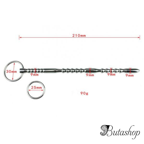 Катетер для уретры с шариковыми перегородками серебряный - www.butashop.com