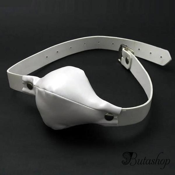 Белый кляп для рта 2 см - www.butashop.com