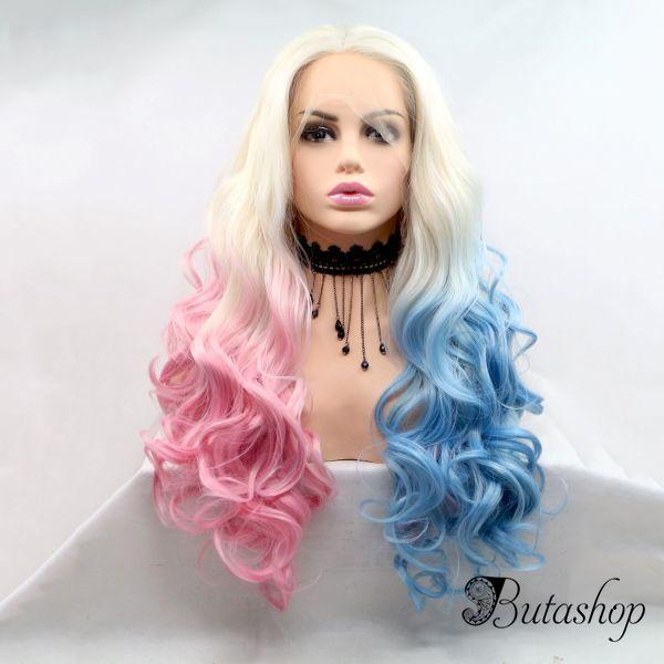 Реалистичный парик на сетке Харли Квин (Harley Quinn) - www.butashop.com