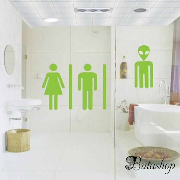 РАСПРОДАЖА! Виниловая наклейка - Салатовые человечки - www.butashop.com