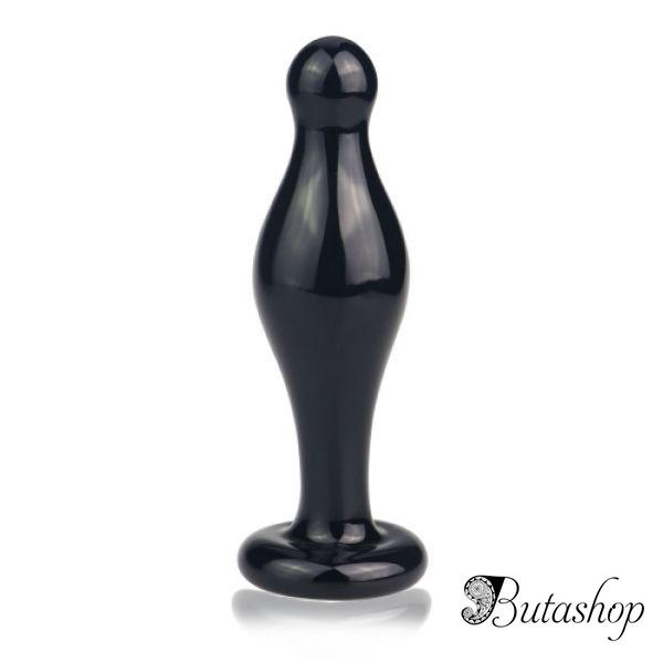 Стеклянный фаллоимитатор Glass Romance Black - www.butashop.com