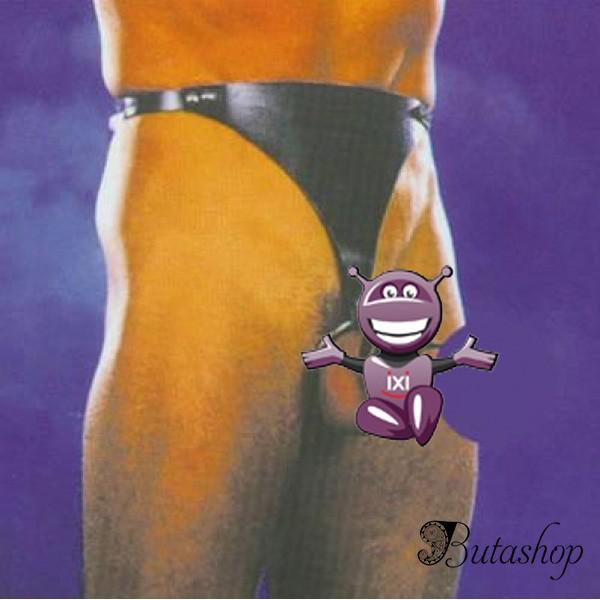Черный кожаный фиксатор - b - www.butashop.com