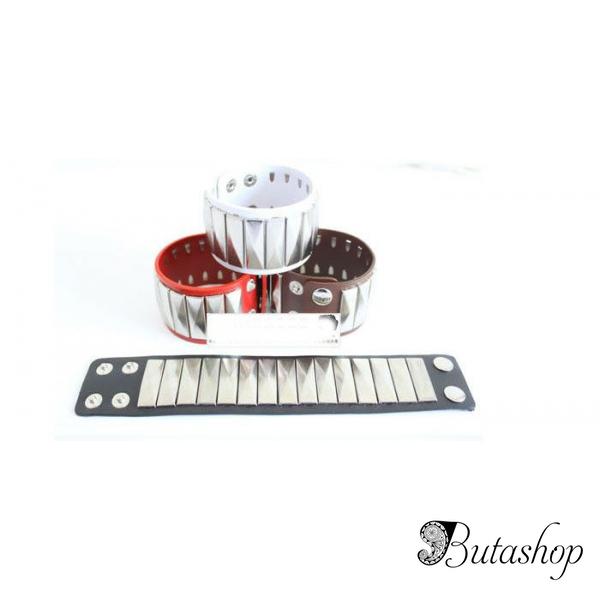 РАСПРОДАЖА! Белый браслет на заклепках - www.butashop.com