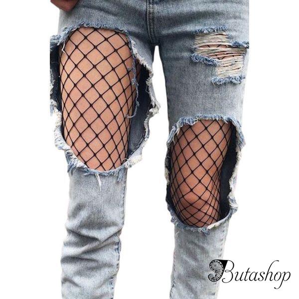 Черные стильные колготки - www.butashop.com