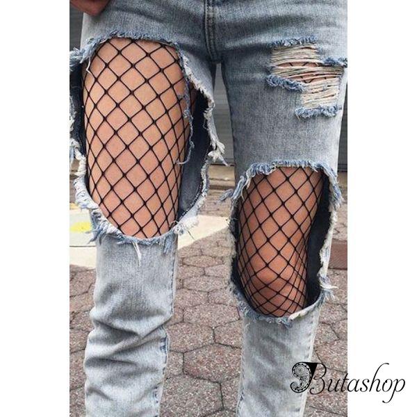 Черные стильные колготки - www.butashop.com