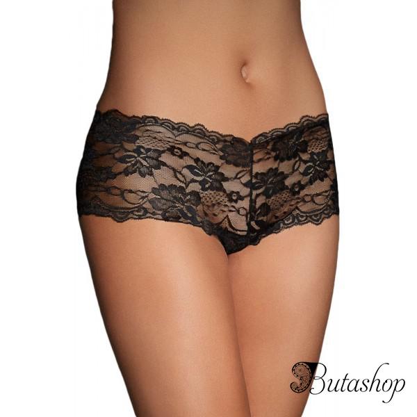 Трусики из черного кружева - www.butashop.com