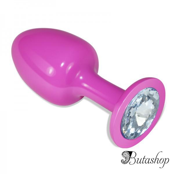 Розовая гладкая анальная пробка Rosebud Pink - www.butashop.com