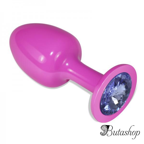Розовая гладкая анальная пробка Rosebud Pink - www.butashop.com