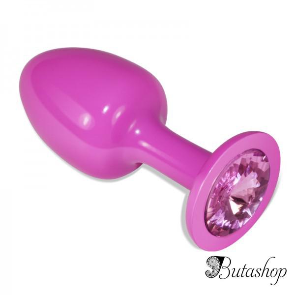Розовая гладкая анальная пробка Rosebud Pink - www.butashop.com