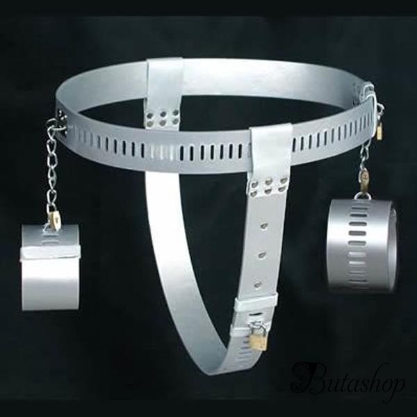 РАСПРОДАЖА! Серебряный женский пояс верности с наручниками - www.butashop.com