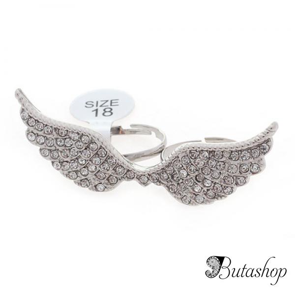 РАСПРОДАЖА! Двойное кольцо с крыльями ангела - www.butashop.com