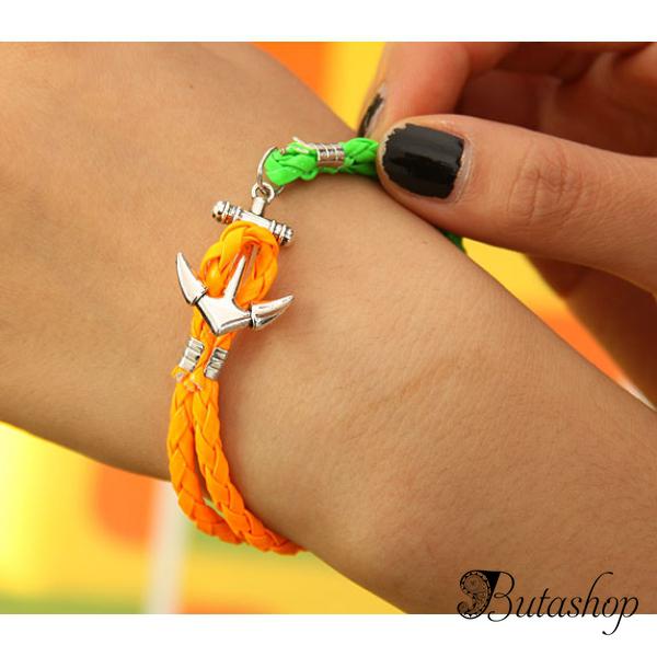 РАСПРОДАЖА! Серебрянный браслет Якорь - www.butashop.com