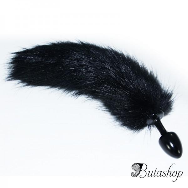Пробка анальная Lovetoy, с черным хвостом - www.butashop.com