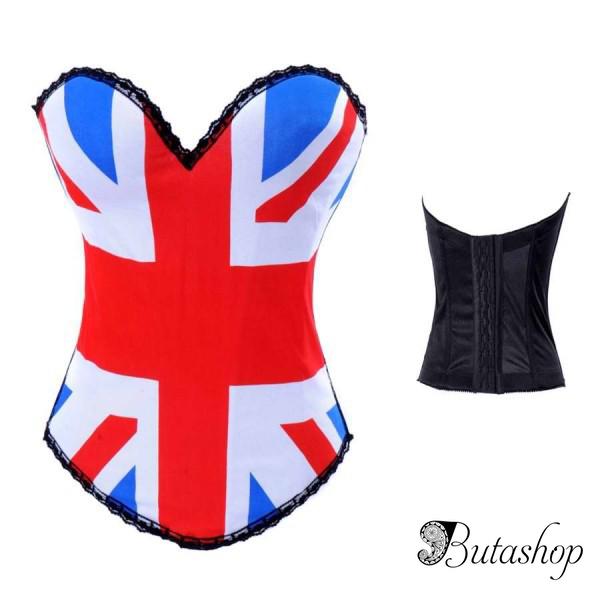Роскошный корсет флаг Британии. - www.butashop.com