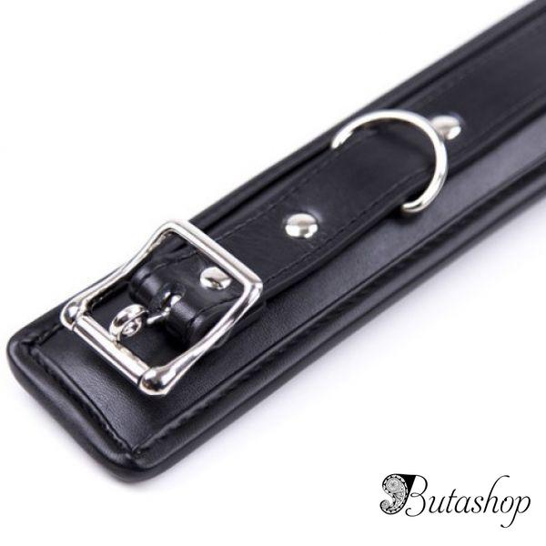 Кожаный ошейник Unisex с поводком - www.butashop.com