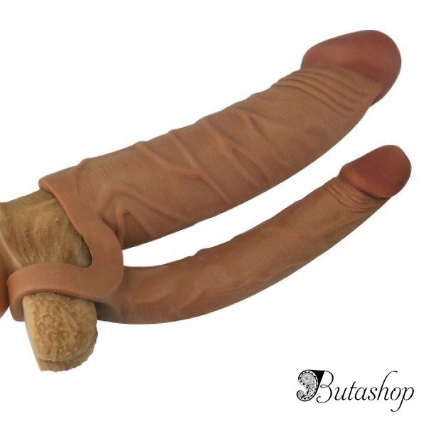 Pleasure X Tender Double Penis Sleeve - www.butashop.com