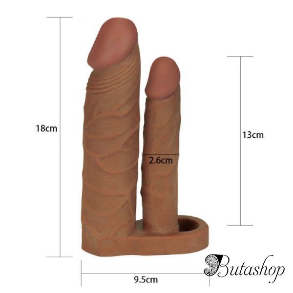 Pleasure X Tender Double Penis Sleeve - www.butashop.com
